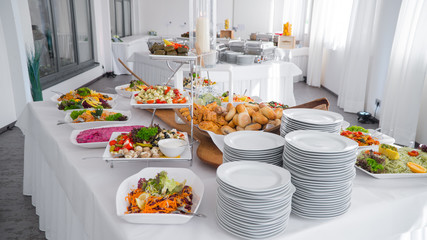 Buffet food, catering food party at restaurant