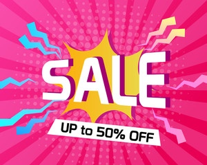 Abstract modern sale template design