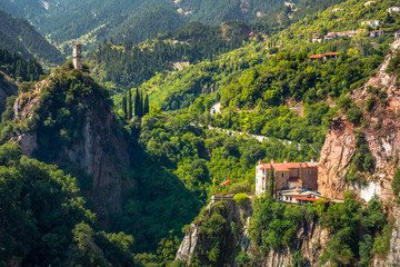 Proussos monastery near Karpenisi town in Evrytania - Greece. The Monastery of Proussos was named from the Icon of Panagia Prousiotissa from Prousa in Minor Asia.