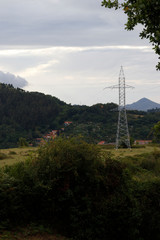 Electric wire in the countryside