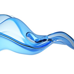 Splash fluid. 3d illustration, 3d rendering.