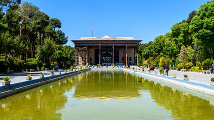 Chehel Sotoun (Chihil Sutun or Chehel Sotoon)  Forty Columns  pavilion in Isfahan, Iran