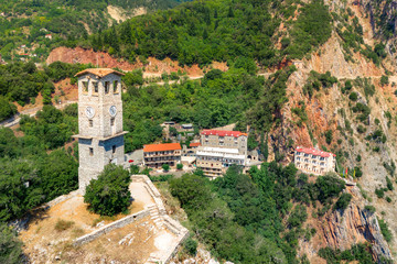 Fototapeta na wymiar Proussos monastery near Karpenisi town in Evrytania - Greece. The Monastery of Proussos was named from the Icon of Panagia Prousiotissa from Prousa in Minor Asia.