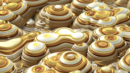 Colorful volumetric abstract background with texture. 3d illustration, 3d rendering.