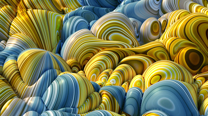 Fototapeta premium Colorful volumetric abstract background with texture. 3d illustration, 3d rendering.