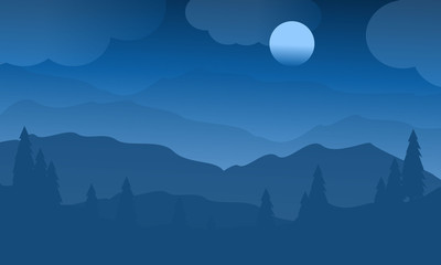 Night View Landscape Background