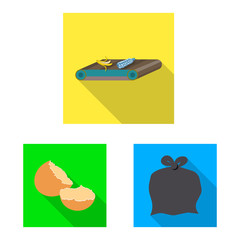 Isolated object of refuse and junk logo. Collection of refuse and waste stock vector illustration.