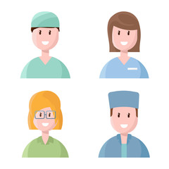 Vector illustration of medical and avatar symbol. Collection of medical and hospital vector icon for stock.
