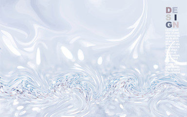 Fototapeta na wymiar Abstract mixed gray, blue acrylic paint waves surface texture