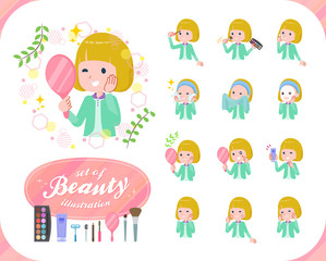 flat type blond girl white_beauty