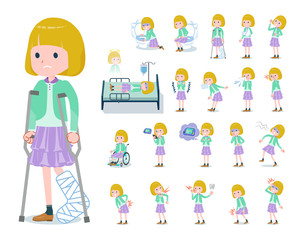 flat type blond girl white_sickness