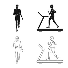 Isolated object of sport and winner symbol. Set of sport and fitness vector icon for stock.