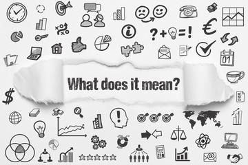 What does it mean?