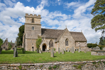 Fototapeta na wymiar St John The Baptist Parish Church at Latton, Wiltshire, United Kingdom