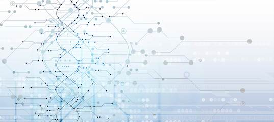 Abstract DNA technology. Science medical concept. Futuristic background