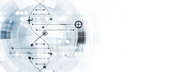Abstract DNA technology. Science medical concept. Futuristic background