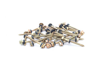 screws on isolated white background