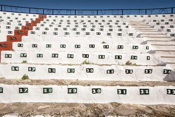 bull ring in the hill top town mijas in spain