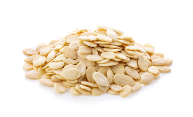 Pumpkin seeds isolated on a white background
