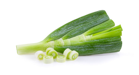 Green onion isolated on the white background