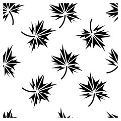 simple seamless pattern a leaf design vector