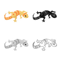 Vector design of lizard and reptile logo. Collection of lizard and original stock vector illustration.