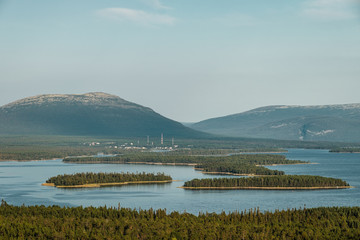 Surroundings of the Karelian city of Kandalaksha in summer