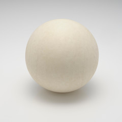 wood sphere on white background