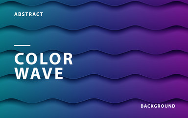 Purple and blue gradient color wave background. Modern gradient light vector illustration.