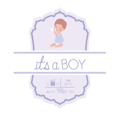 its a boy card with little baby character