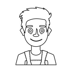 Vector design of guy and smile sign. Set of guy and laugh stock symbol for web.