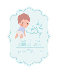 its a boy card with little baby character
