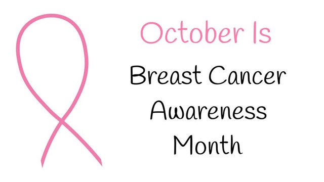 Animated Public Service Announcement (PSA) for Breast Cancer Awareness Month with pink ribbon.