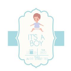 its a boy card with little baby character