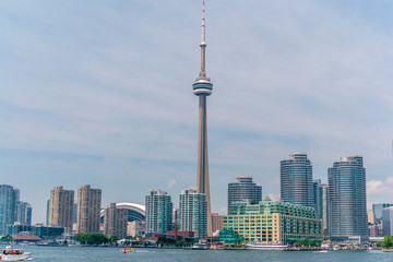 City of Toronto and the CN tower from lake Ontario