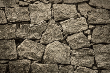 Ancient masonry, gray stone.