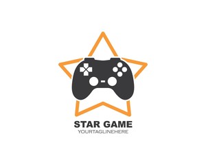 video game controller logo icon vector illustration