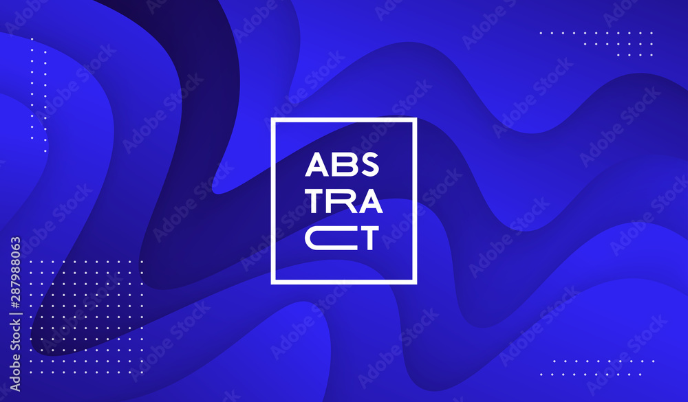 Aufkleber cool abstract liquid background vector design. trendy wavy papercut backdrop.