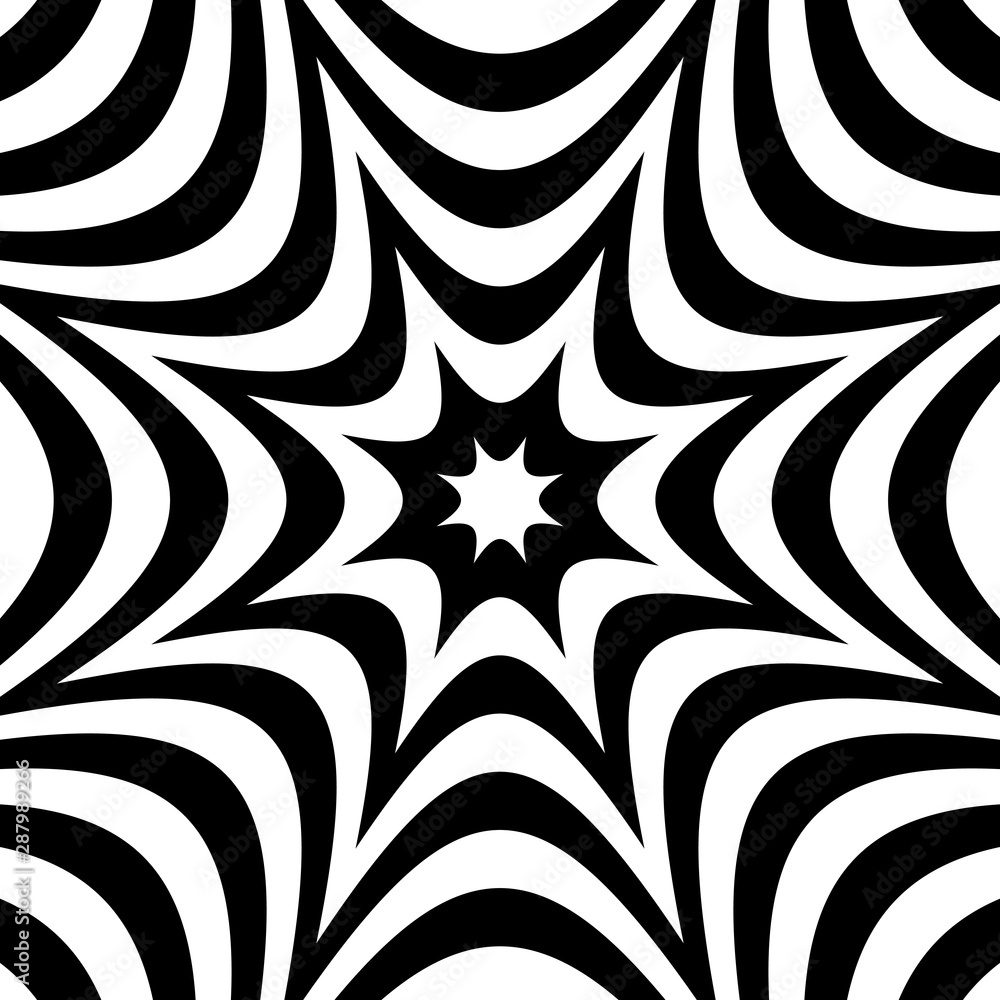 Poster abstract monochrome striped geometric pattern. bang explosion background.