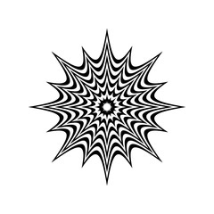 Isolated bang explosion vector design. Abstract spider web.