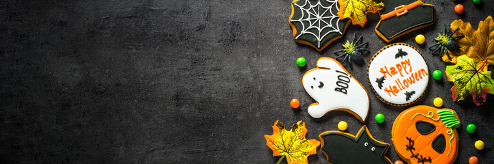 Halloween Gingerbread Cookies at black.