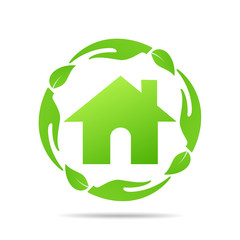 Eco House Real Estate icon. Vector design