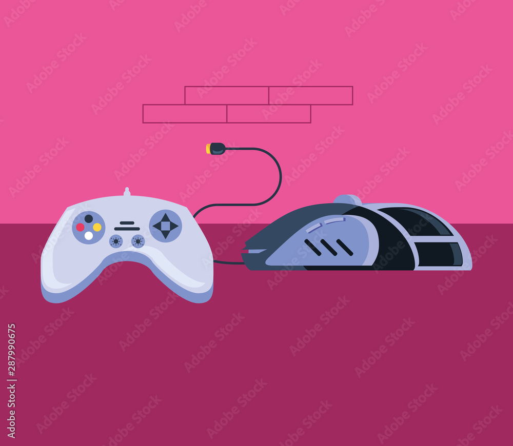 Poster video game control with computer mouse