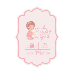 its a girl card with little baby character