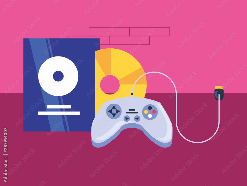 Poster video game control with compact disk