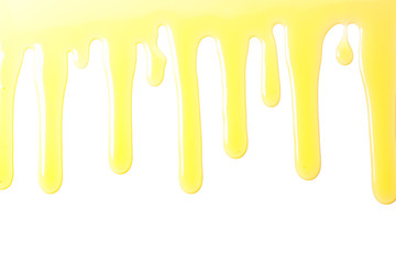 Flow of sweet honey isolated on white background
