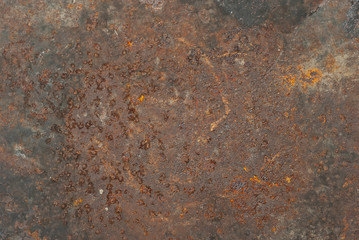 Background texture of Rusted steel. old metal with scratches and corrosion