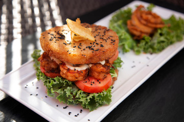 hamburguesa de langostino