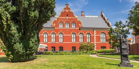 Panorama of the art museum in a park in Ribe, Denmark