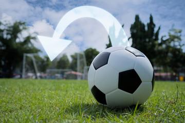 The arrow that bends into the goal.